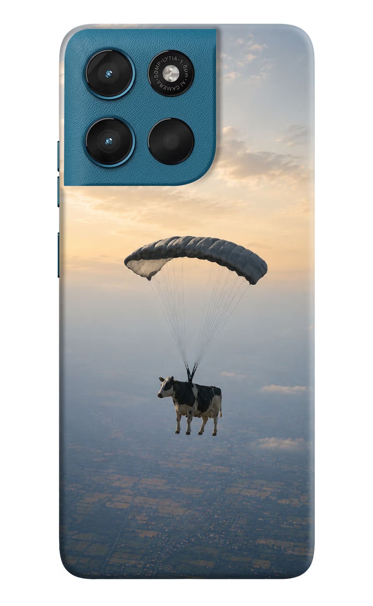 Skydiving Cow Moto G57 Power 5G Hard Case Back Cover by Casekaro