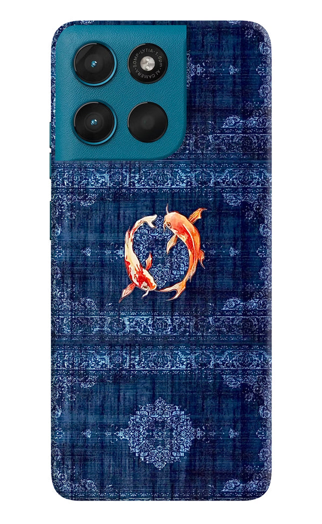 Koi Blue Moto G57 Power 5G Hard Case Back Cover by Casekaro