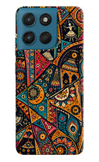 Folk Print Moto G57 Power 5G Hard Case Back Cover by Casekaro