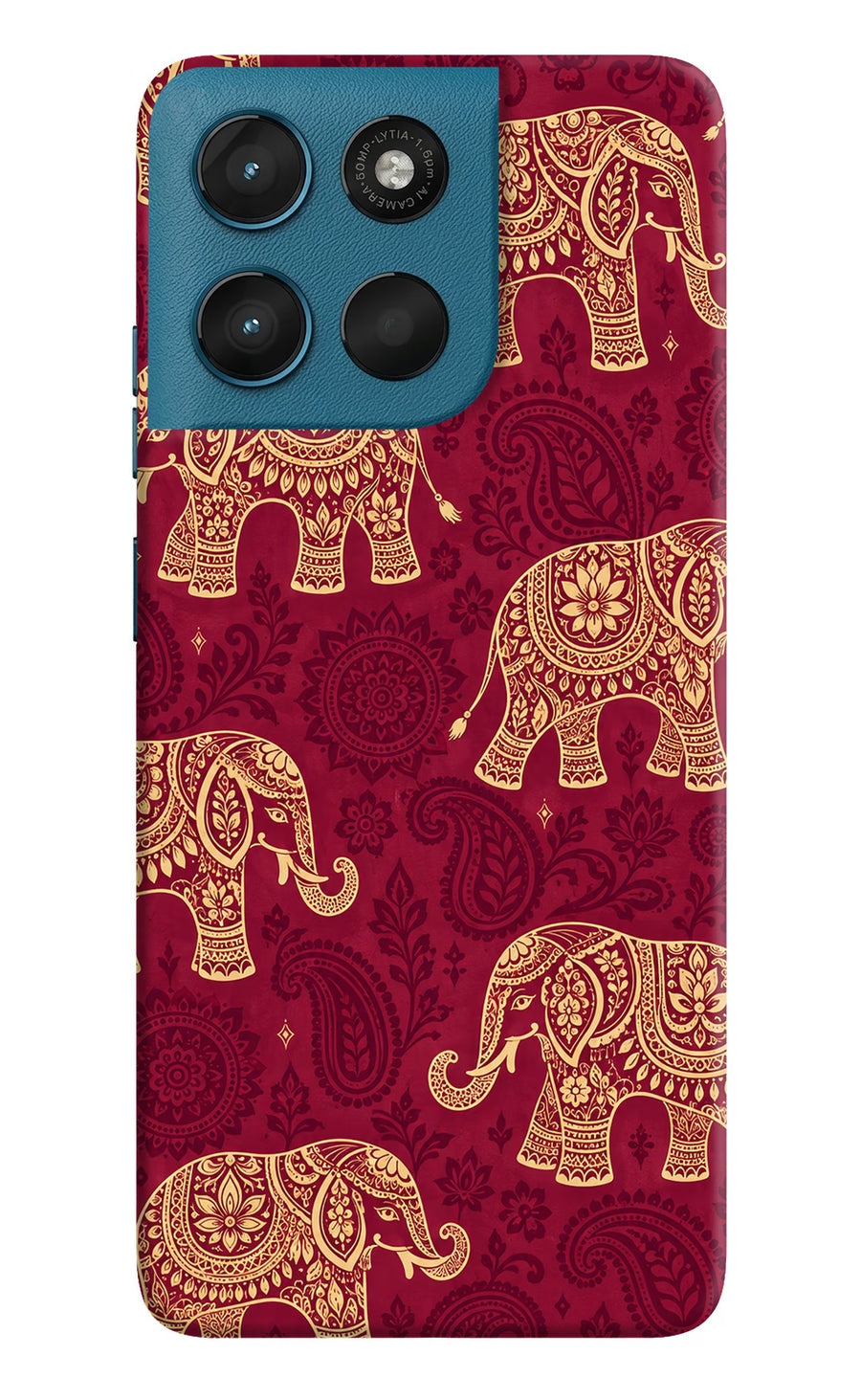 Maroon Elephant Moto G57 Power 5G Back Cover, Hard case