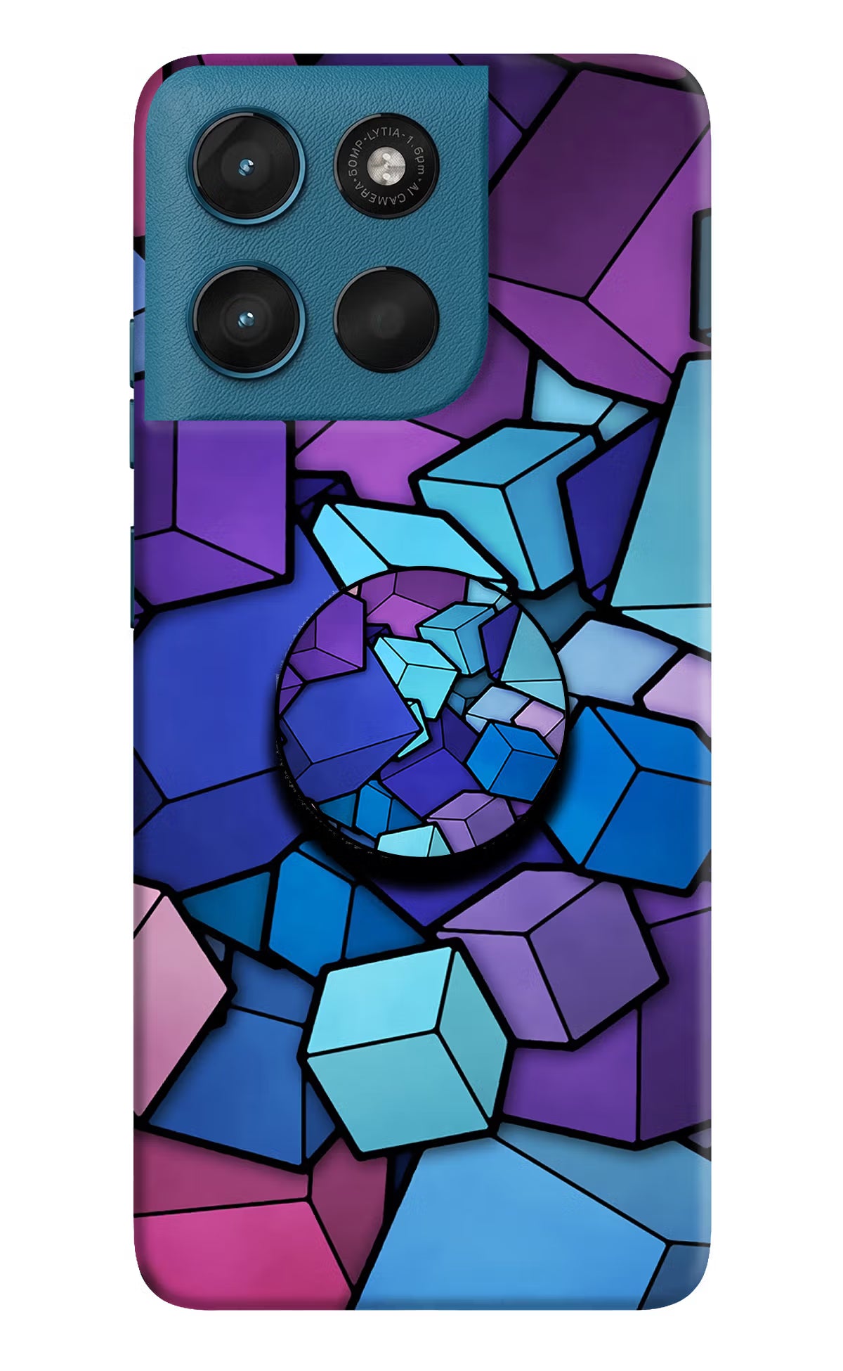 Cubic Abstract Moto G57 Power 5G Pop Case by Casekaro