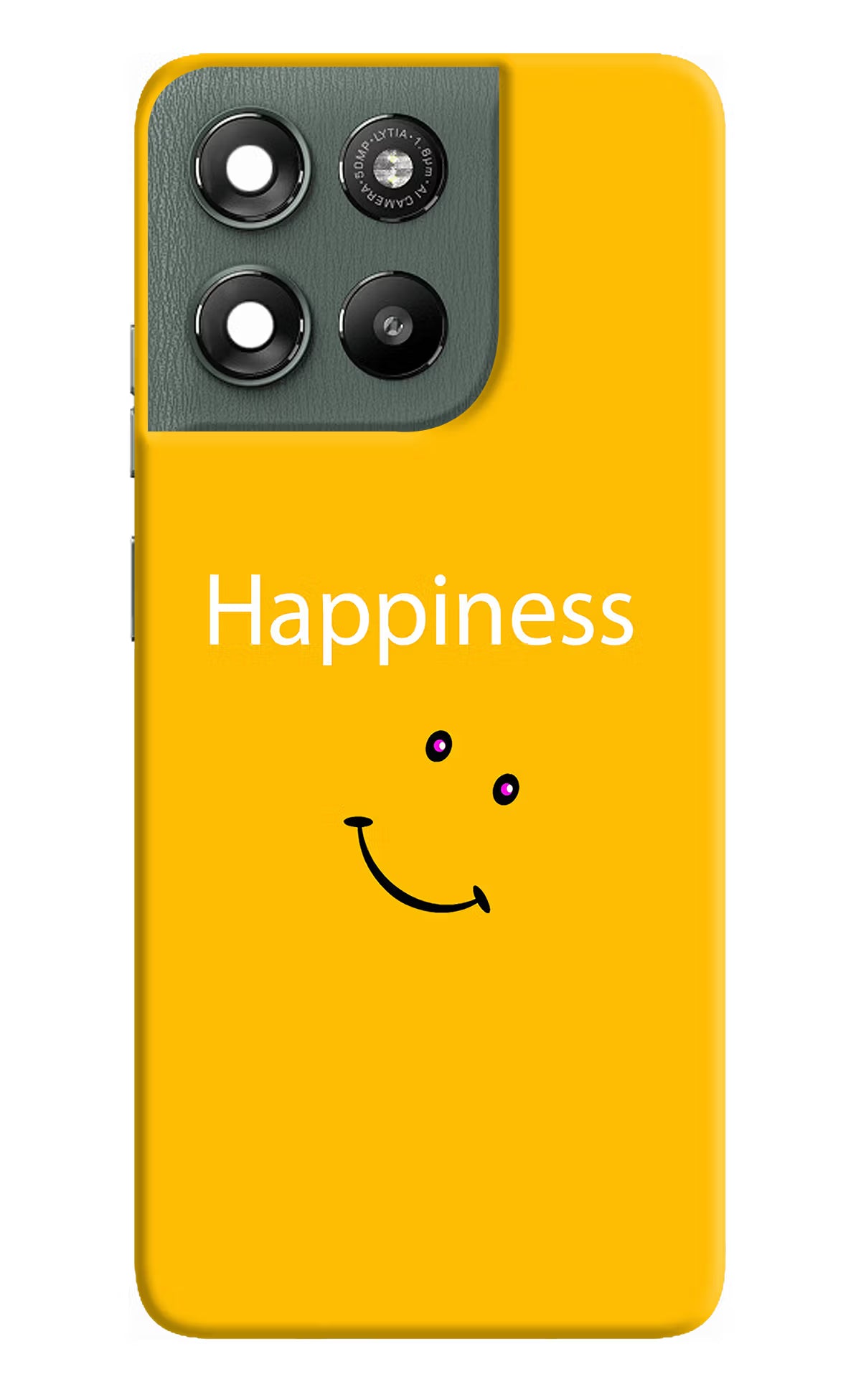 Happiness With Smiley Moto G67 Power 5G Hard Case Back Cover by Casekaro