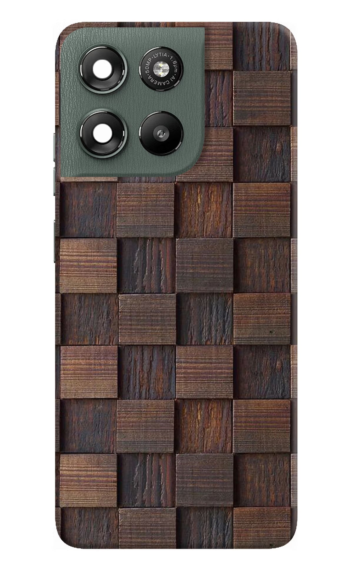 Wooden Cube Design Moto G67 Power 5G Hard Case Back Cover by Casekaro