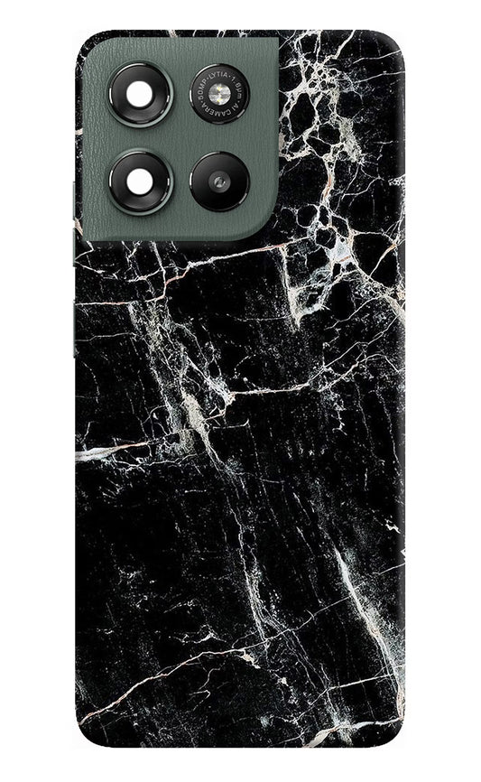 Black Marble Texture Moto G67 Power 5G Hard Case Back Cover by Casekaro