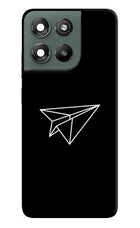 Paper Plane White Moto G67 Power 5G Hard Case Back Cover by Casekaro