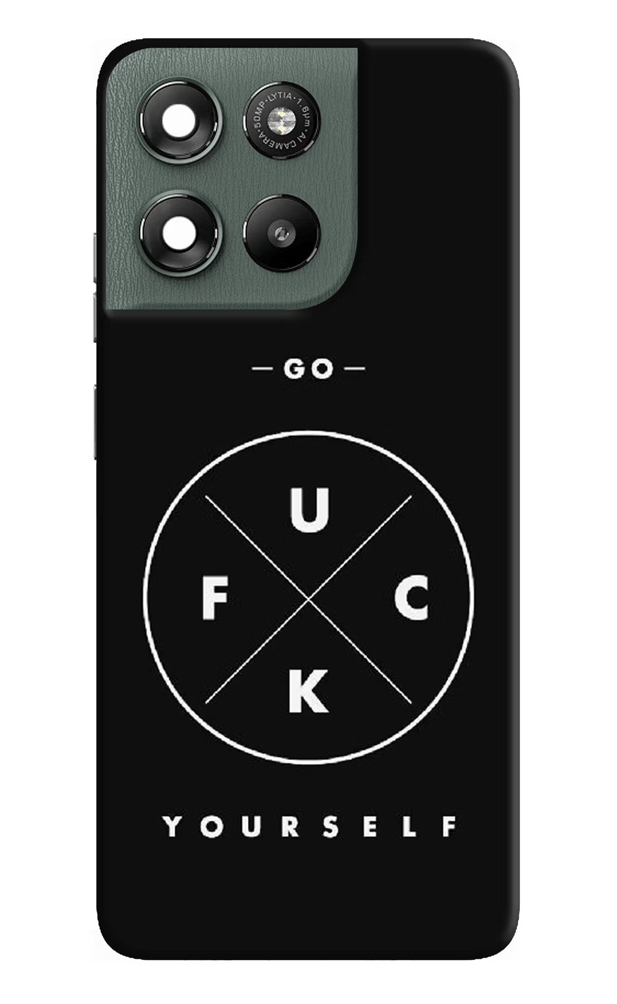Go Fuck Yourself Moto G67 Power 5G Hard Case Back Cover by Casekaro