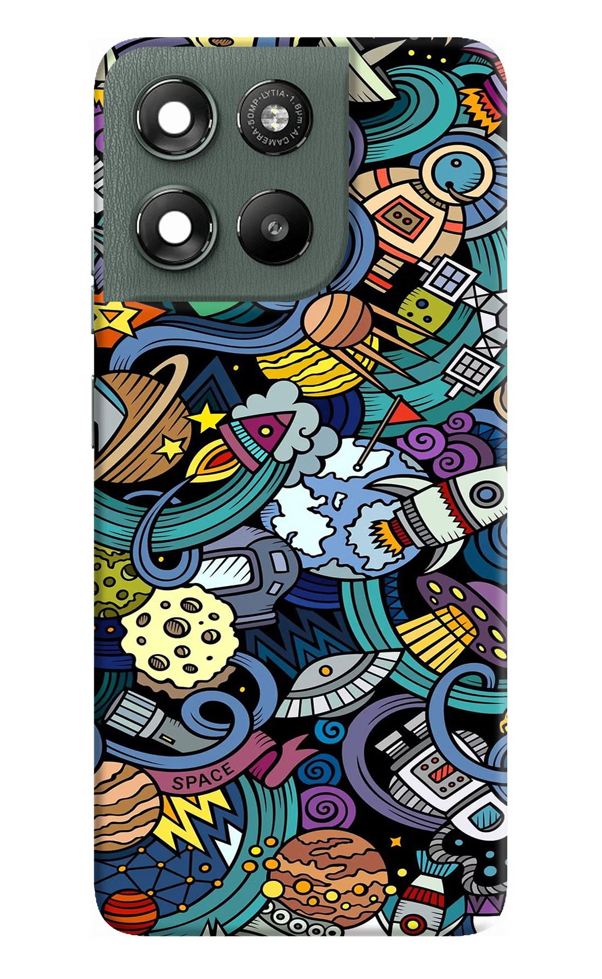 Space Abstract Moto G67 Power 5G Hard Case Back Cover by Casekaro