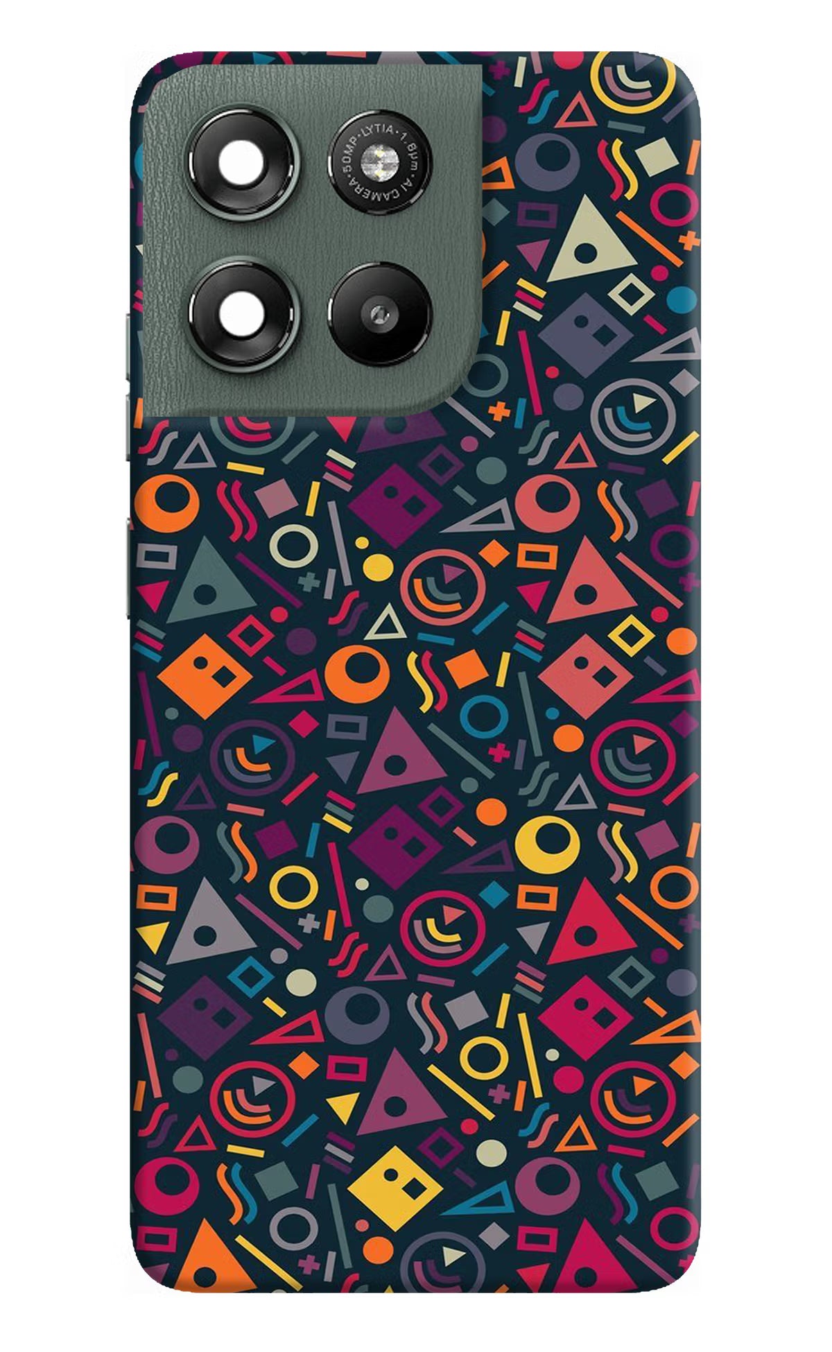 Geometric Abstract Moto G67 Power 5G Hard Case Back Cover by Casekaro