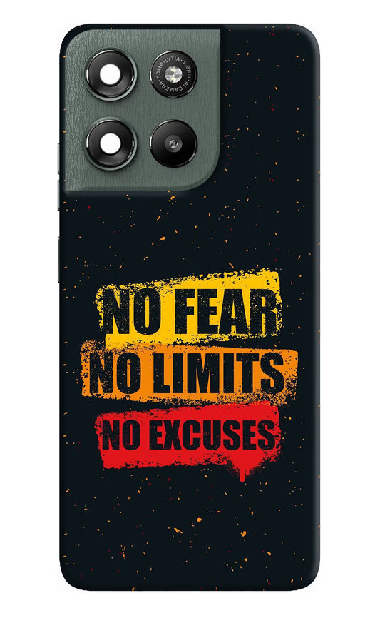 No Fear No Limits No Excuse Moto G67 Power 5G Hard Case Back Cover by Casekaro