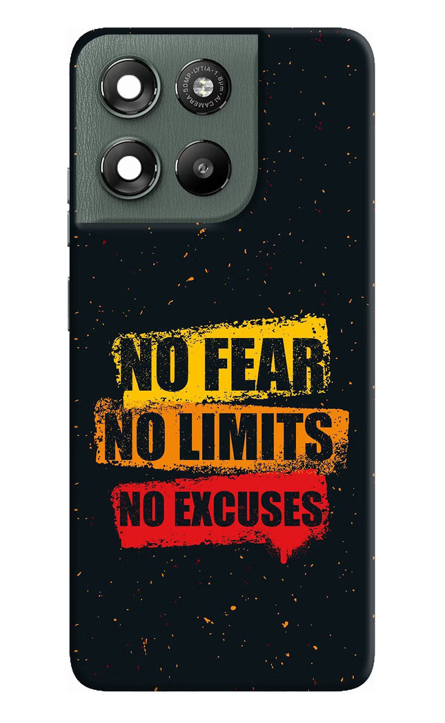 No Fear No Limits No Excuse Moto G67 Power 5G Hard Case Back Cover by Casekaro