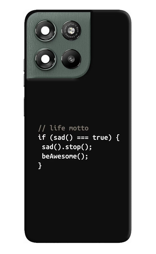 Life Motto Code Moto G67 Power 5G Hard Case Back Cover by Casekaro