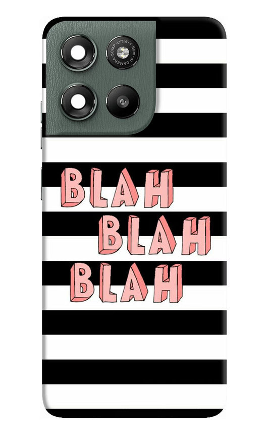 Blah Blah Blah Moto G67 Power 5G Hard Case Back Cover by Casekaro