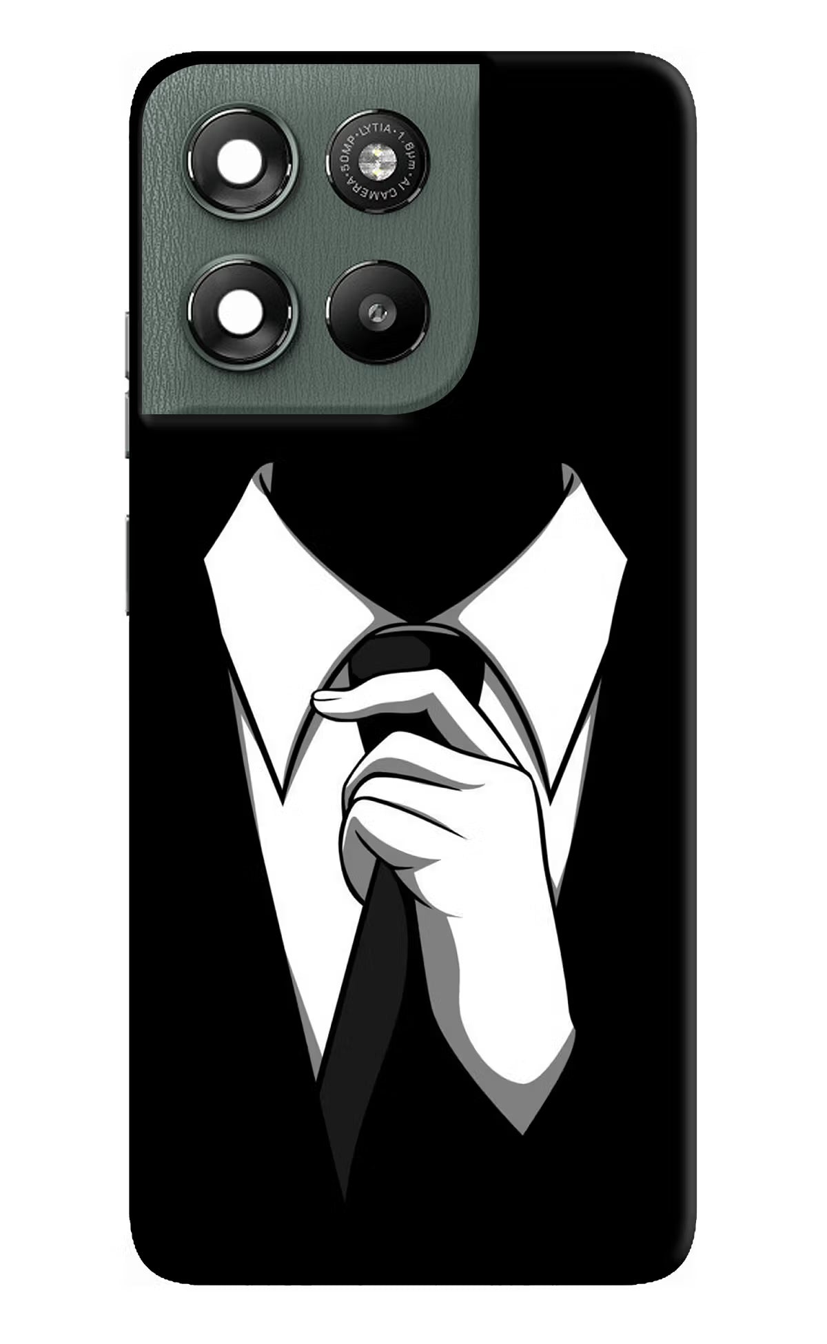 Black Tie Moto G67 Power 5G Hard Case Back Cover by Casekaro