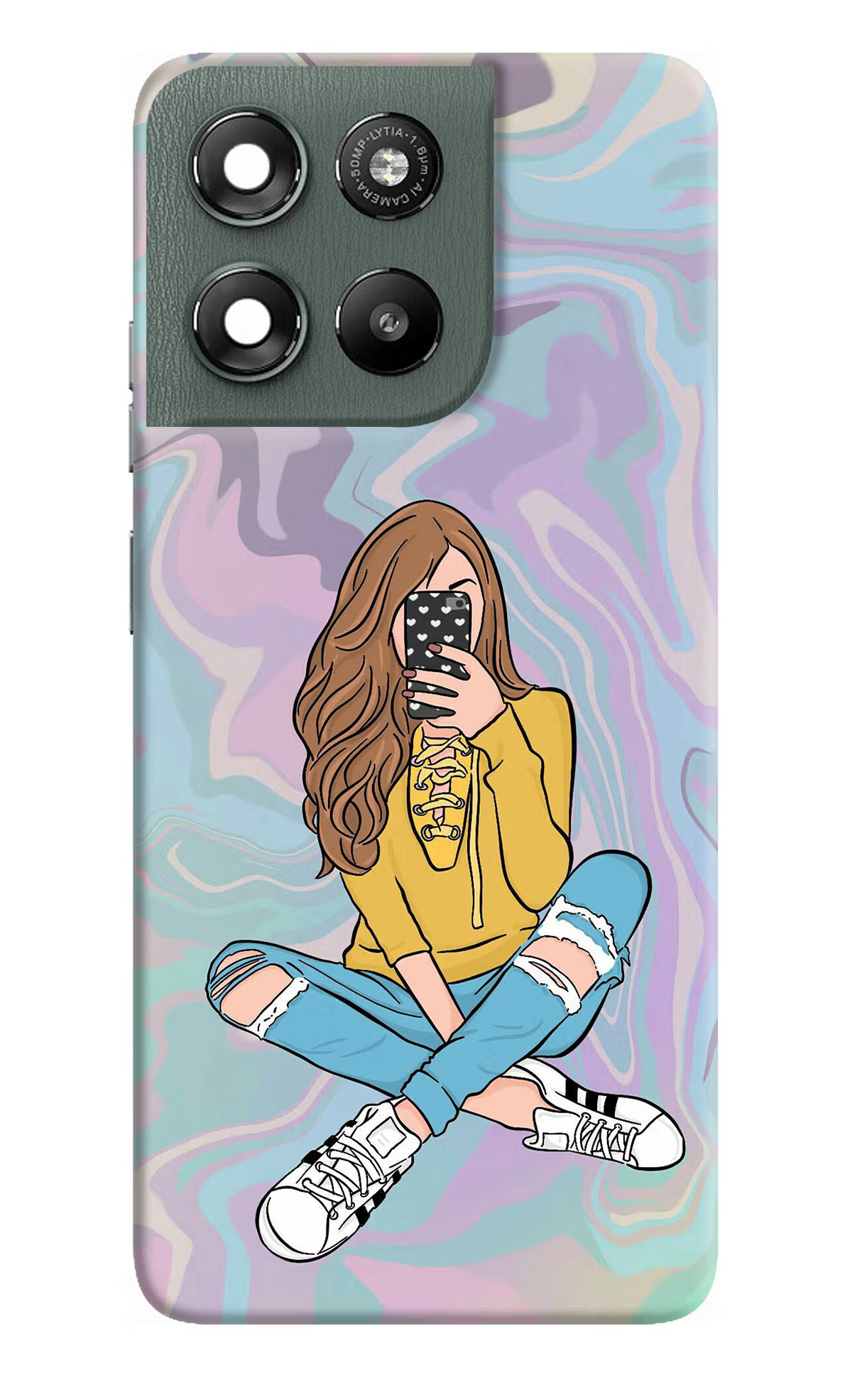 Selfie Girl Moto G67 Power 5G Hard Case Back Cover by Casekaro