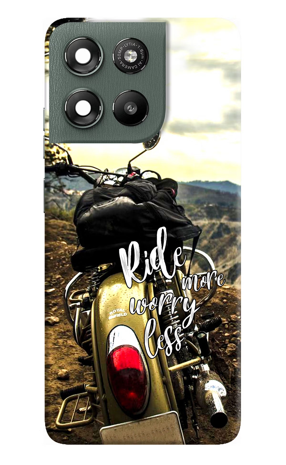 Ride More Worry Less Moto G67 Power 5G Hard Case Back Cover by Casekaro