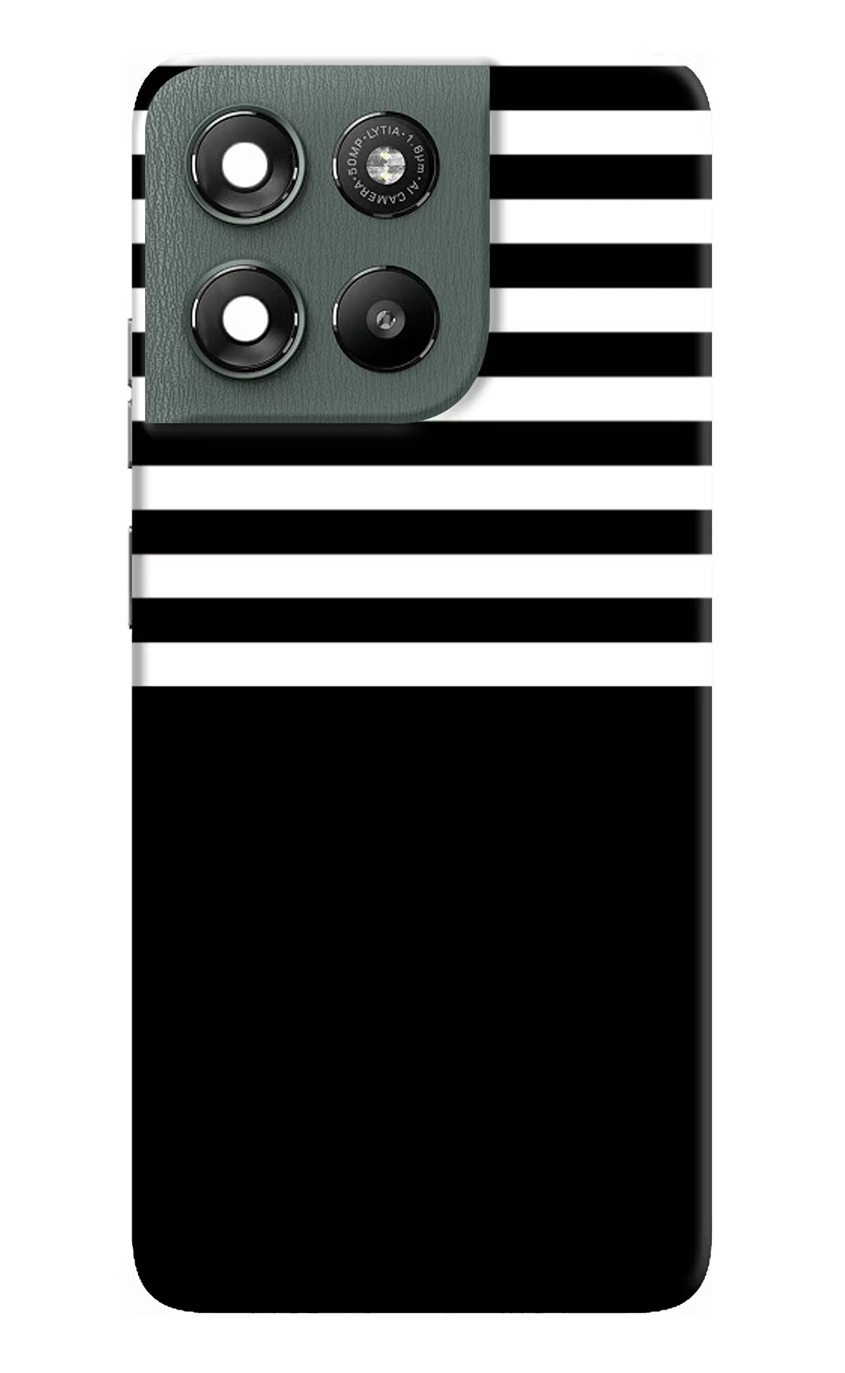Black and White Print Moto G67 Power 5G Hard Case Back Cover by Casekaro