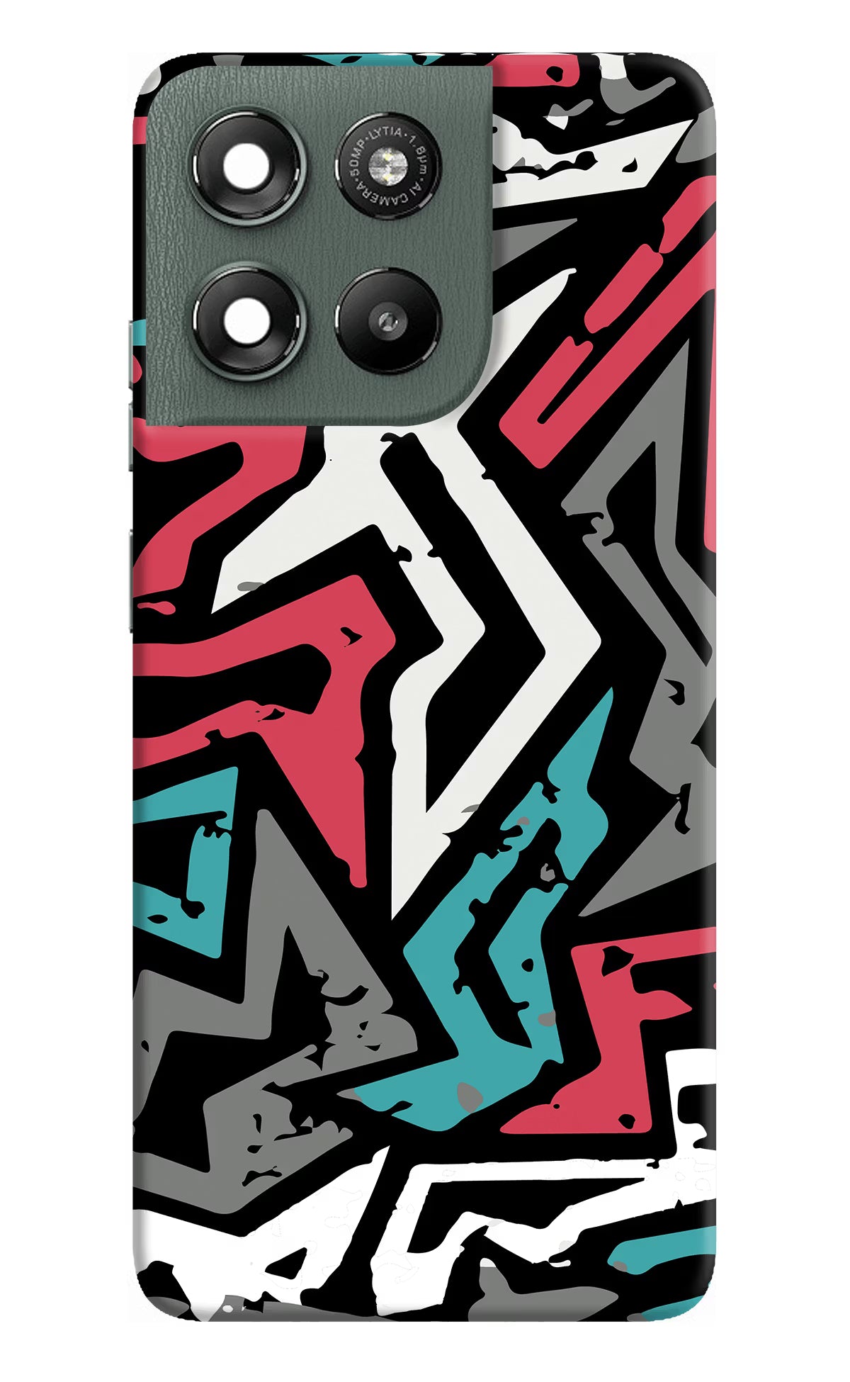 Geometric Graffiti Moto G67 Power 5G Hard Case Back Cover by Casekaro