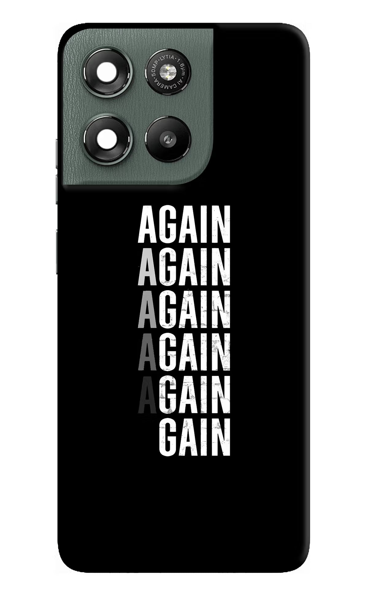 Again Again Gain Moto G67 Power 5G Hard Case Back Cover by Casekaro