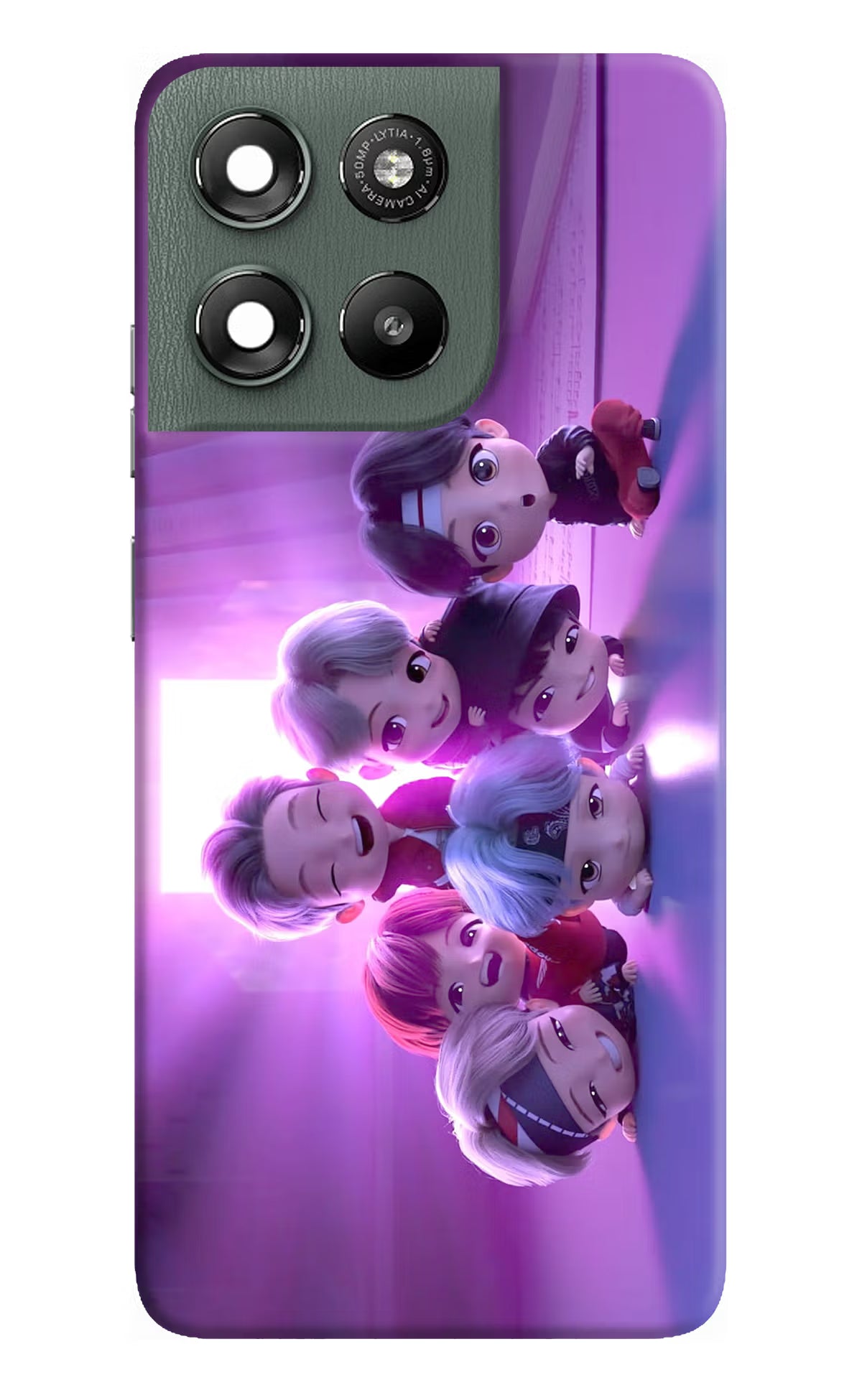 BTS Chibi Moto G67 Power 5G Hard Case Back Cover by Casekaro