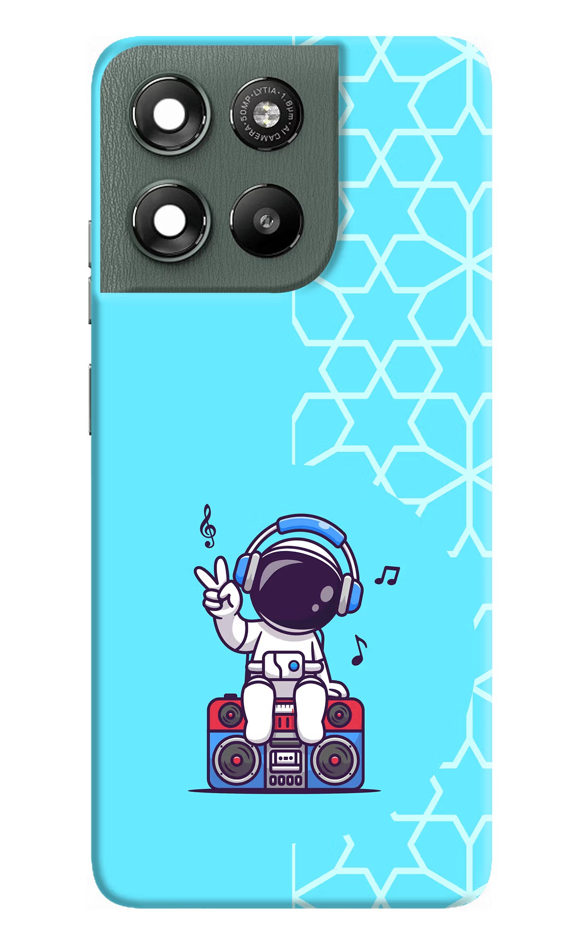 Cute Astronaut Chilling Moto G67 Power 5G Hard Case Back Cover by Casekaro