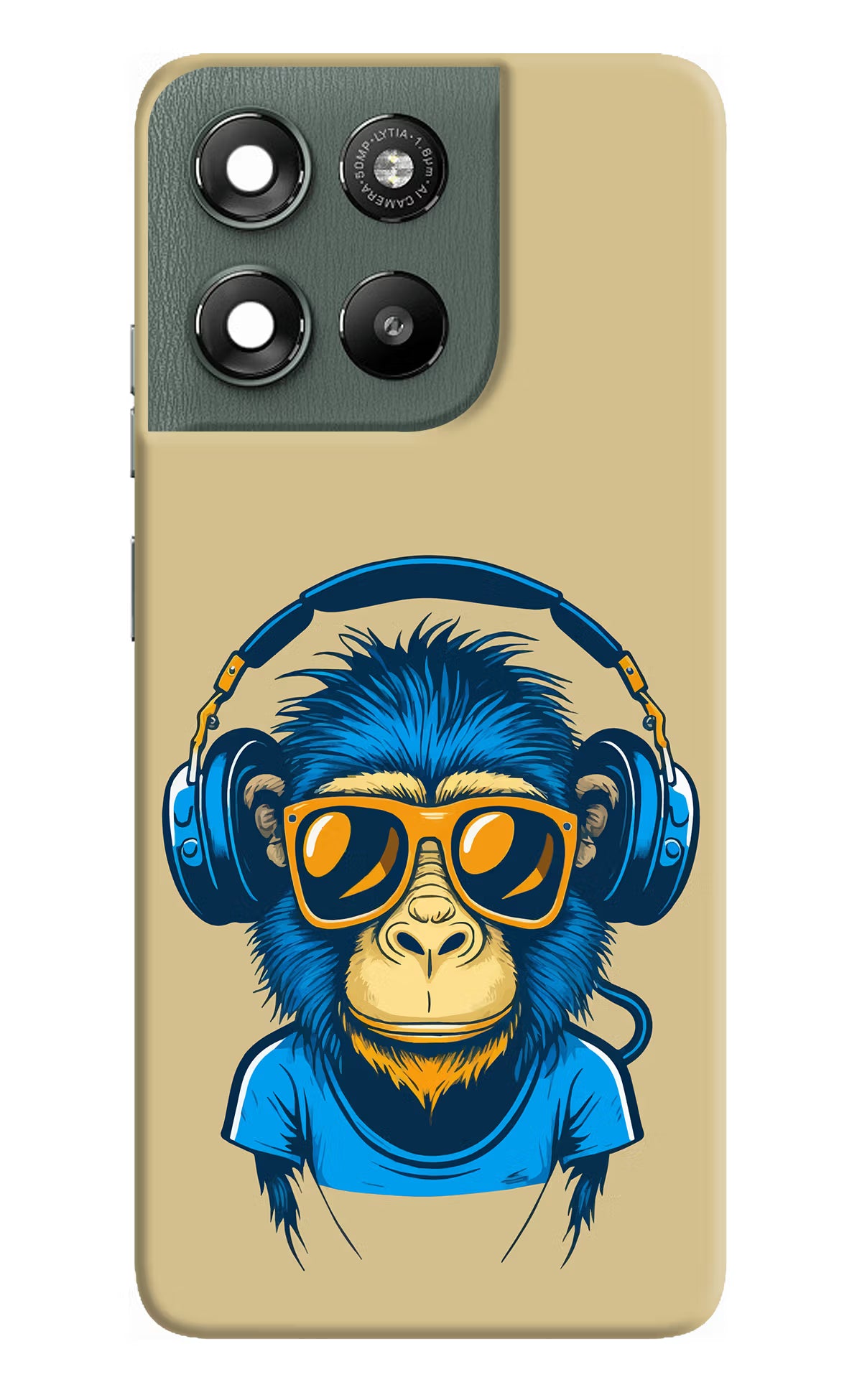 Monkey Headphone Moto G67 Power 5G Hard Case Back Cover by Casekaro
