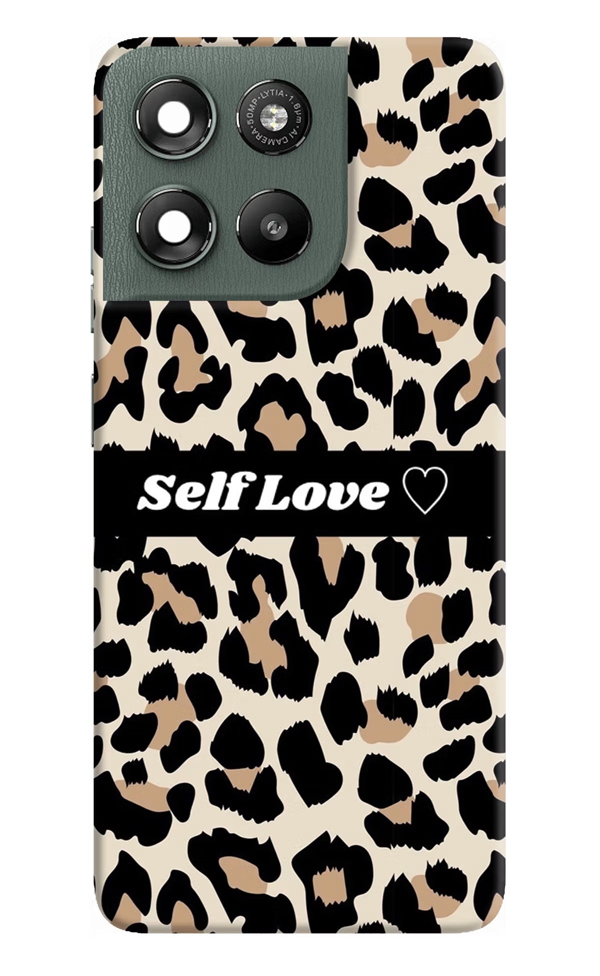 Leopard Print Self Love Moto G67 Power 5G Hard Case Back Cover by Casekaro