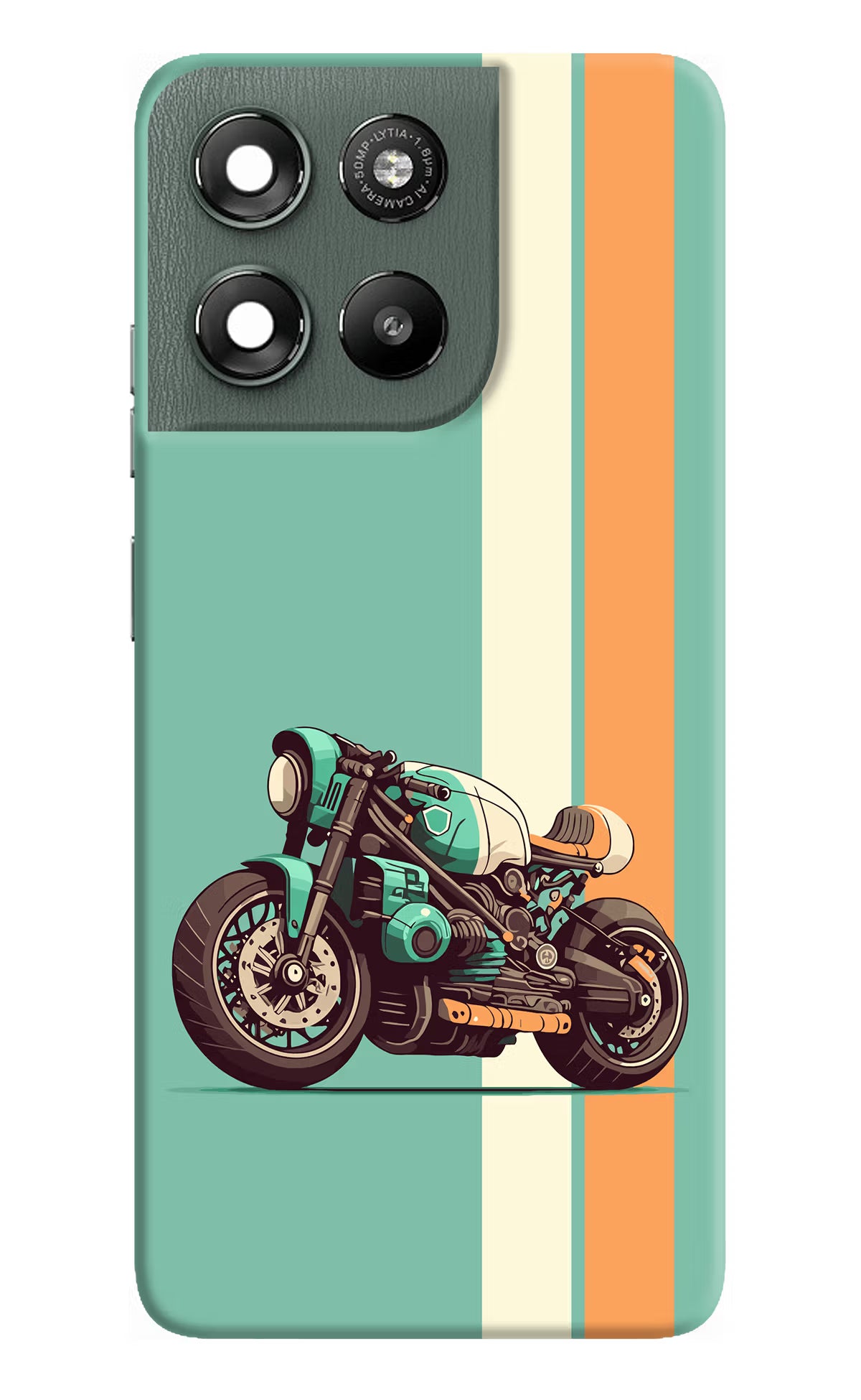 Striped Moto Drift Moto G67 Power 5G Hard Case Back Cover by Casekaro