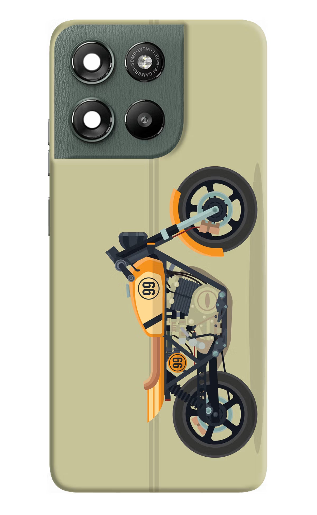 Vertical Speedster Moto G67 Power 5G Hard Case Back Cover by Casekaro