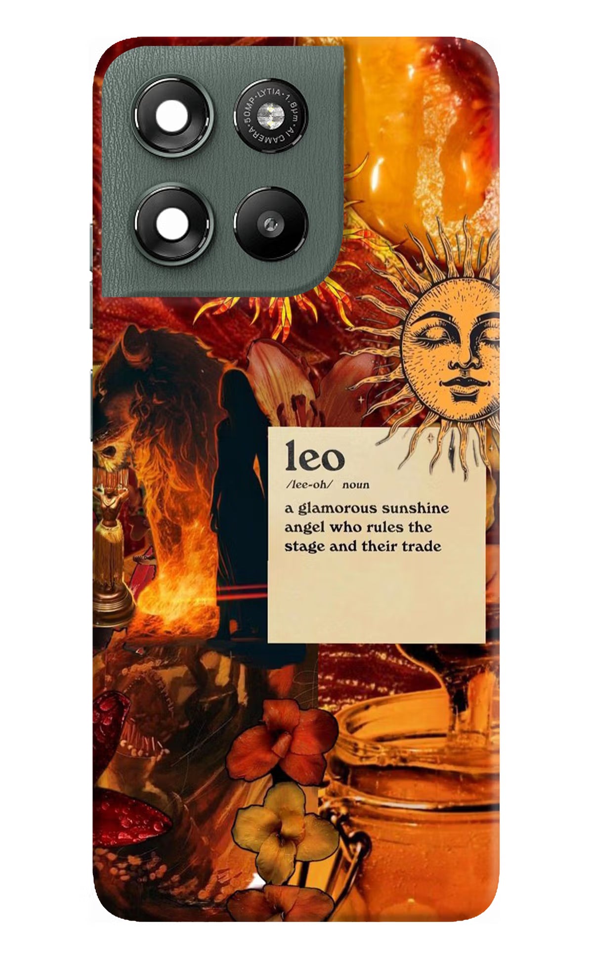 Leo Zodiac Moto G67 Power 5G Hard Case Back Cover by Casekaro