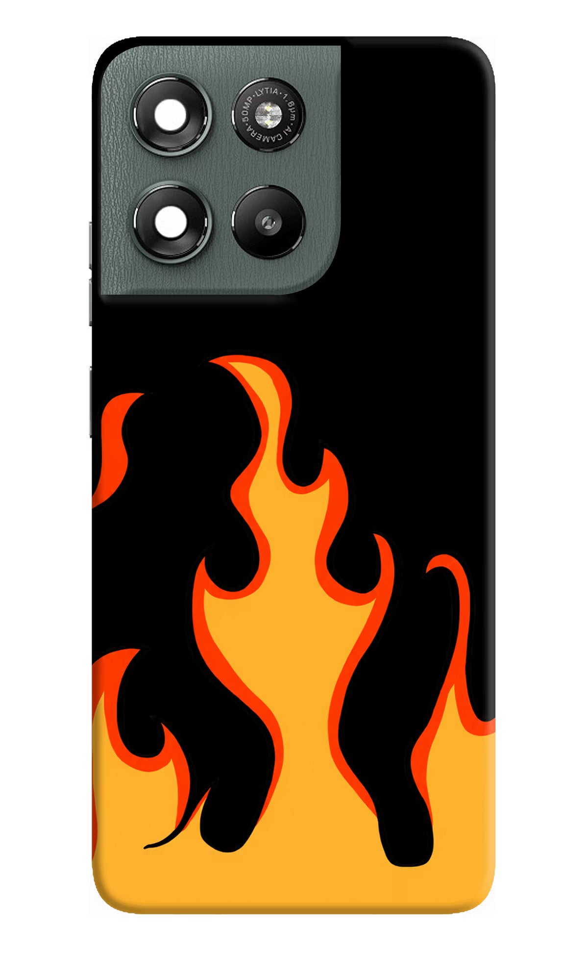 Fired Up – Black Moto G67 Power 5G Hard Case Back Cover by Casekaro