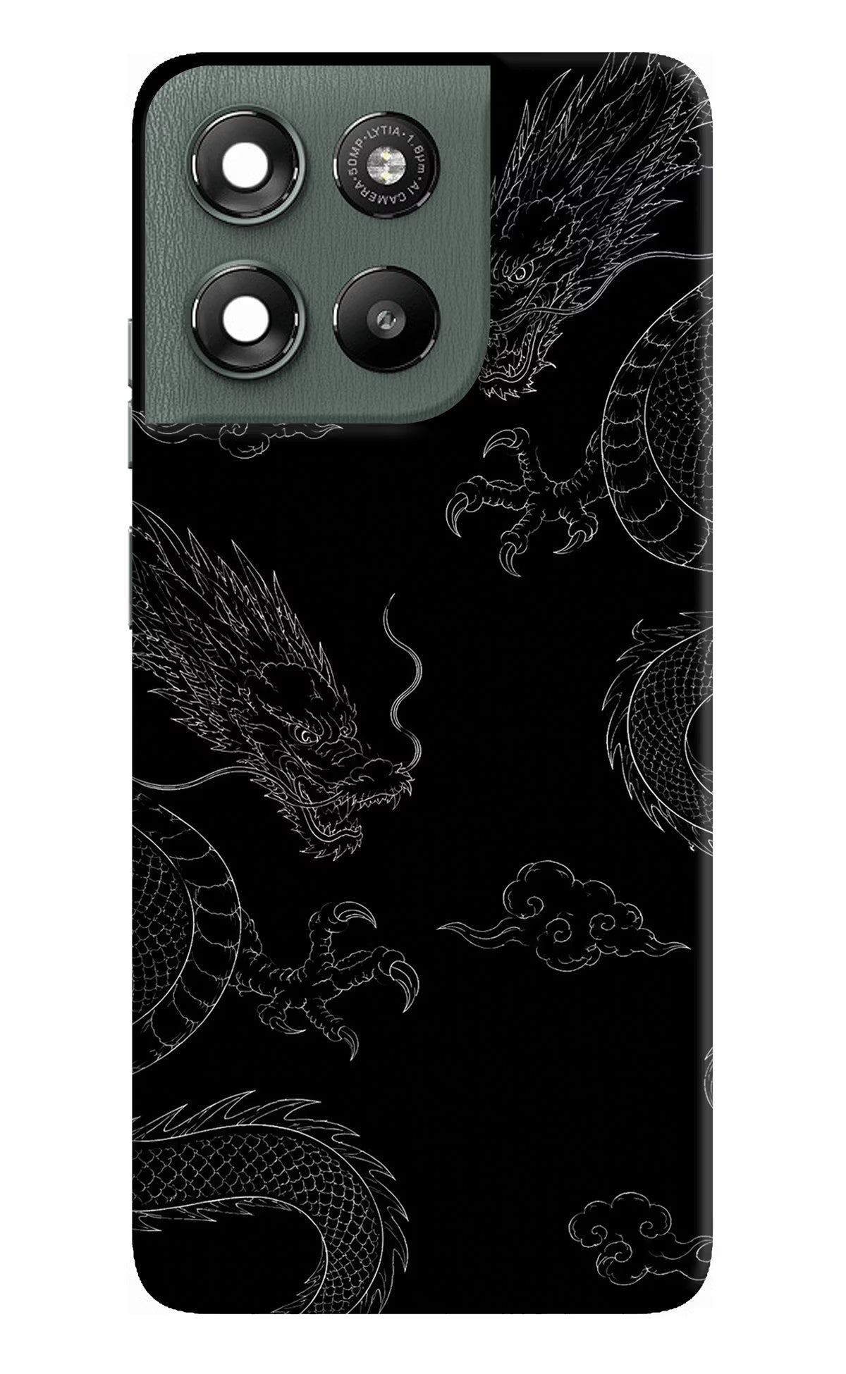 Twin Dragons Moto G67 Power 5G Hard Case Back Cover by Casekaro