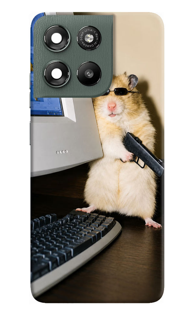 Hacker Hamster Moto G67 Power 5G Hard Case Back Cover by Casekaro