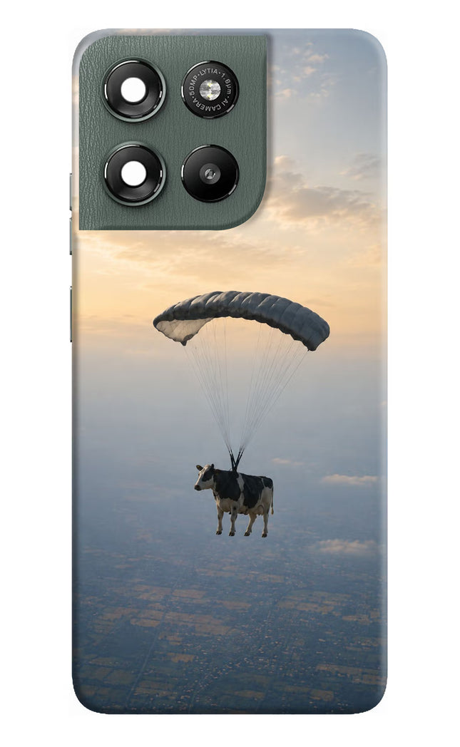 Skydiving Cow Moto G67 Power 5G Hard Case Back Cover by Casekaro