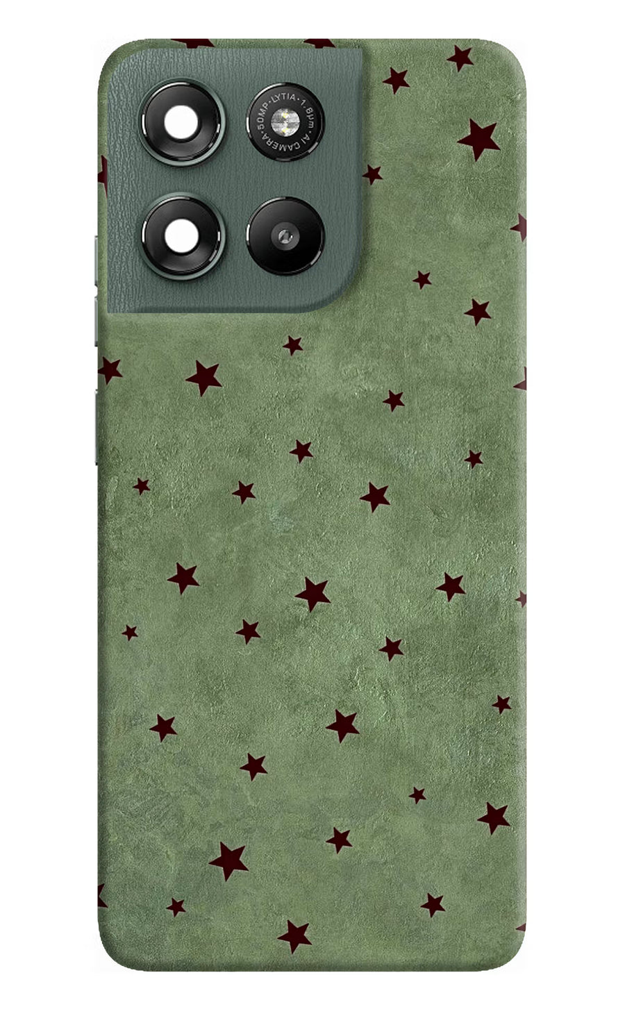 Green Stars Moto G67 Power 5G Back Cover, Hard case