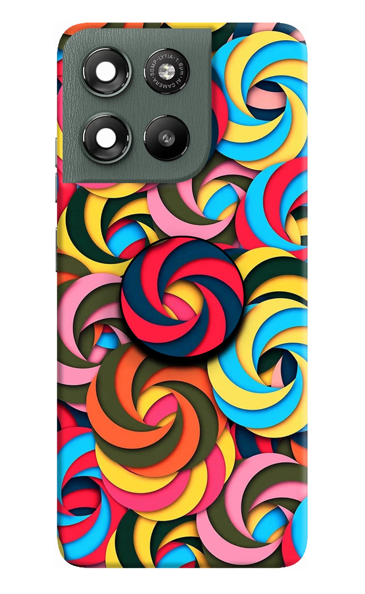 Spiral Pattern Moto G67 Power 5G Pop Case by Casekaro