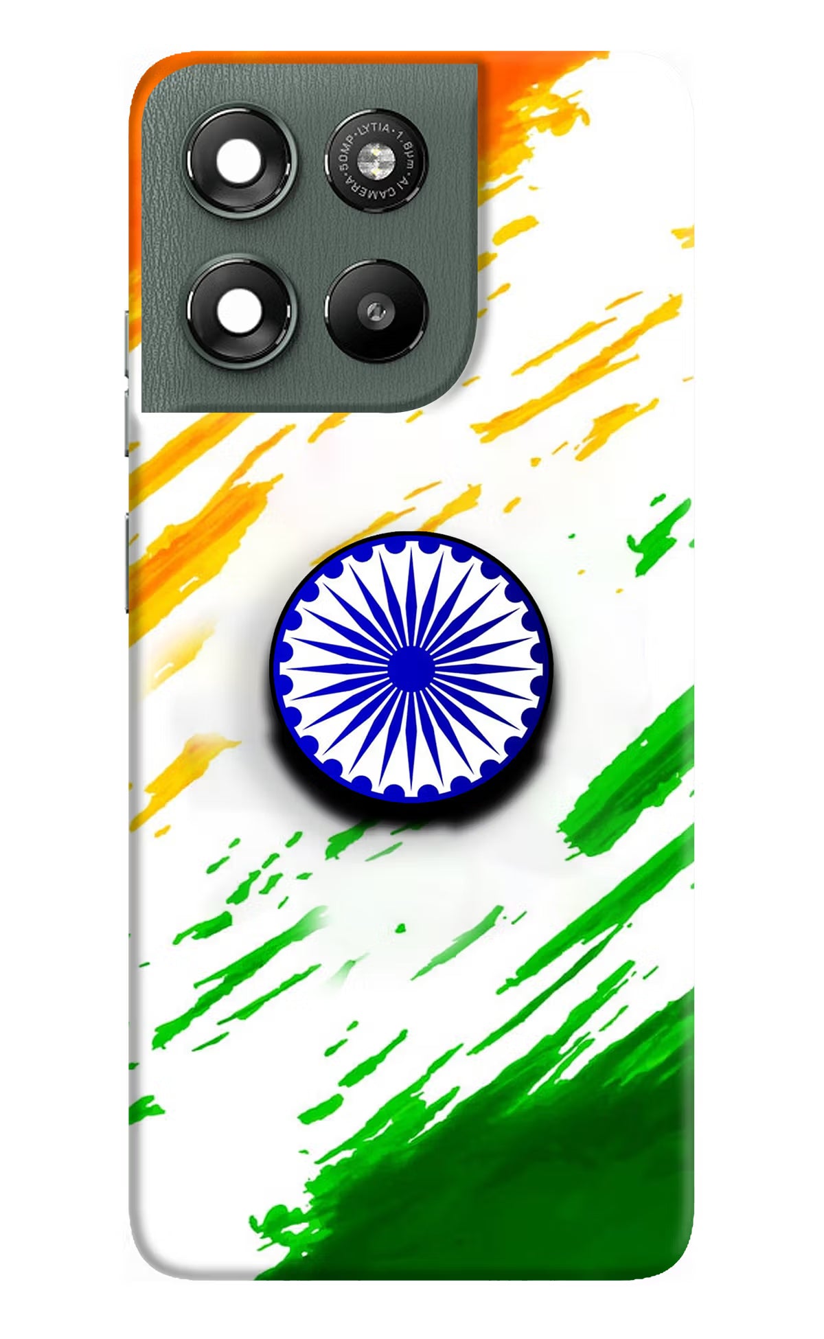 Indian Flag Ashoka Chakra Moto G67 Power 5G Pop Case by Casekaro
