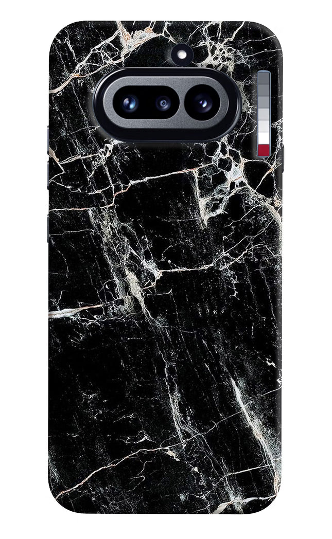 Black Marble Texture Nothing Phone 4a Hard Case Back Cover by Casekaro