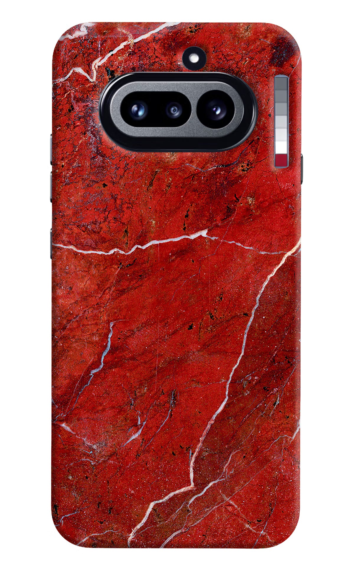Red Marble Design Nothing Phone 4a Hard Case Back Cover by Casekaro
