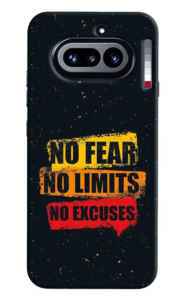 No Fear No Limits No Excuse Nothing Phone 4a Hard Case Back Cover by Casekaro