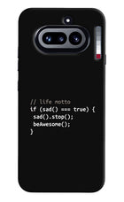 Life Motto Code Nothing Phone 4a Hard Case Back Cover by Casekaro