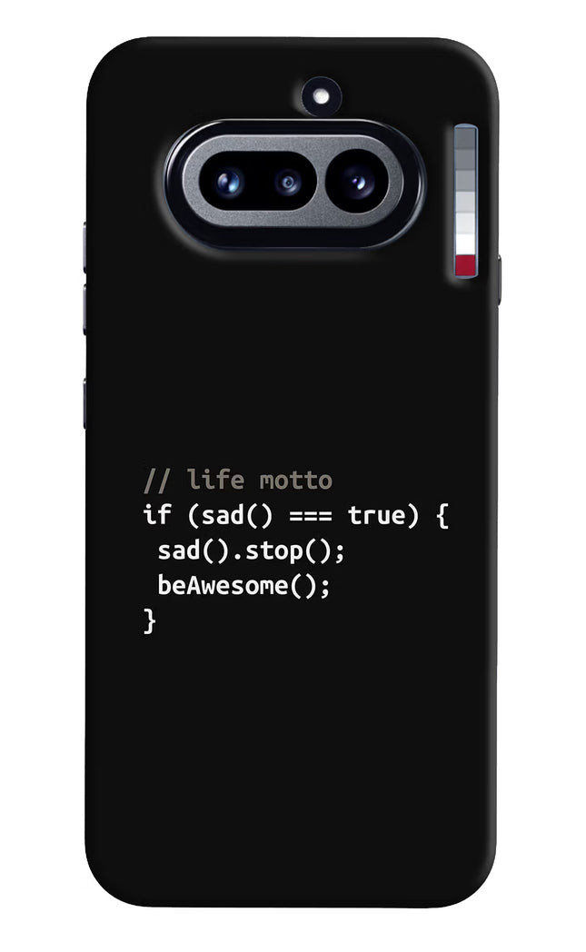 Life Motto Code Nothing Phone 4a Hard Case Back Cover by Casekaro