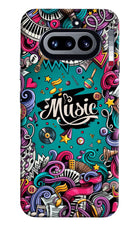 Music Graffiti Nothing Phone 4a Hard Case Back Cover by Casekaro