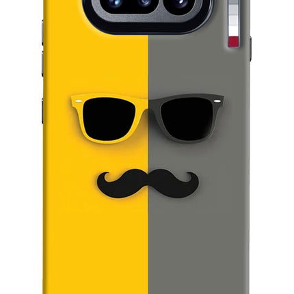 Sunglasses with Mustache Nothing Phone 4a Hard Case Back Cover by Casekaro
