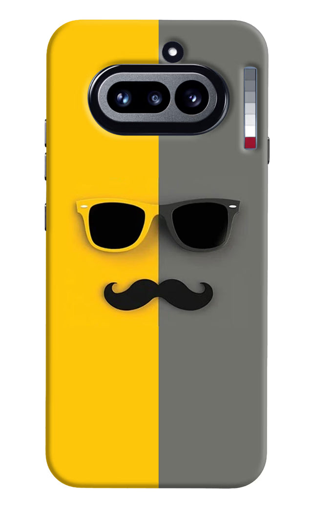 Sunglasses with Mustache Nothing Phone 4a Hard Case Back Cover by Casekaro