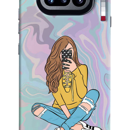 Selfie Girl Nothing Phone 4a Hard Case Back Cover by Casekaro