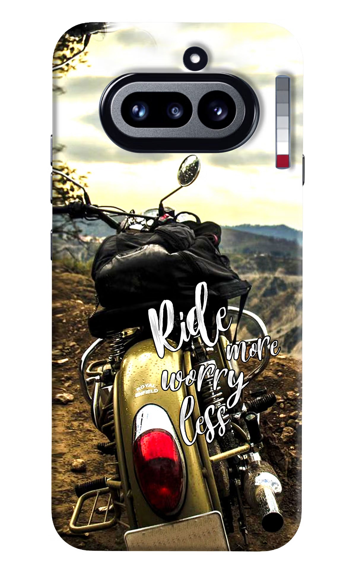 Ride More Worry Less Nothing Phone 4a Hard Case Back Cover by Casekaro