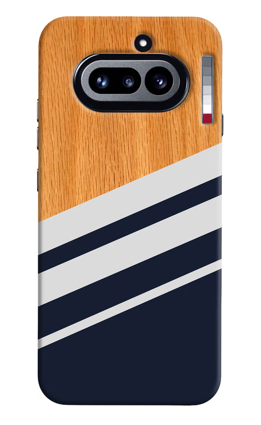 Blue and white wooden Nothing Phone 4a Hard Case Back Cover by Casekaro