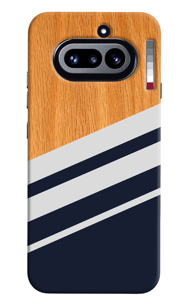 Blue and white wooden Nothing Phone 4a Hard Case Back Cover by Casekaro