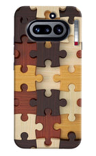 Wooden Puzzle Nothing Phone 4a Hard Case Back Cover by Casekaro