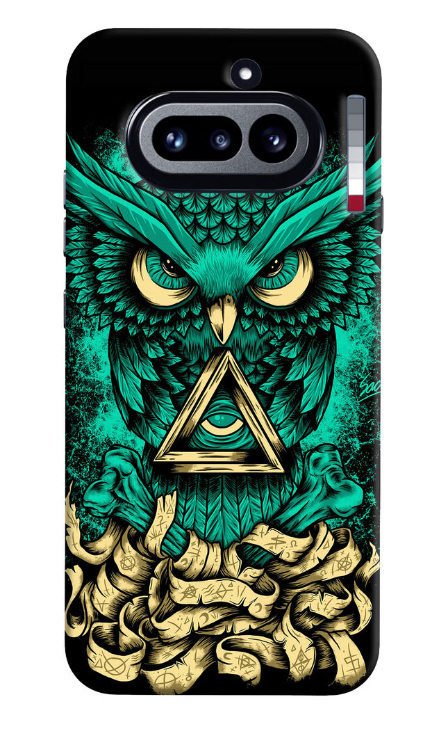 Green Owl Nothing Phone 4a Hard Case Back Cover by Casekaro